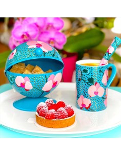 Zuccheriera Portaoggetti Orchid Blu – Fiori e Funzionalità in Unico St 2