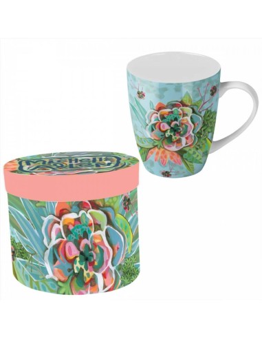 Tazza mug Fiori con scatola regalo Allen designs | Diamante Rosa