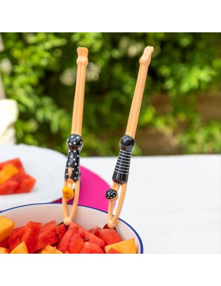 Posate Insalata 2pz QUELLE SALAD Nuotatori Bianco Nero 🏊‍♂️ – Eleganz