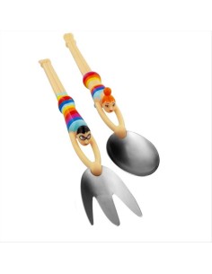Posate Insalata 2pz QUELLE SALAD Nuotatori Rainbow 🌈 – Eleganza e Col