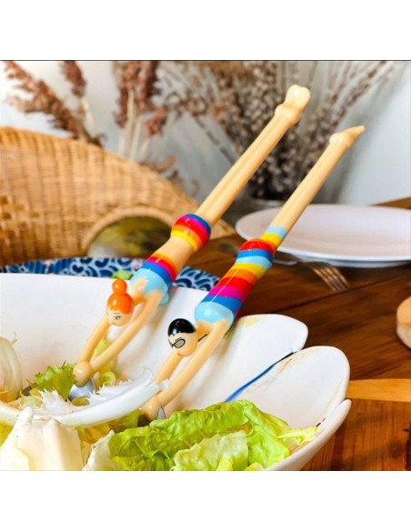 Posate Insalata 2pz QUELLE SALAD Nuotatori Rainbow 🌈 – Eleganza e Col