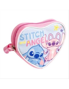 Borsa a tracolla cuore Stitch – 15x14x4 cm, glitterata e irresistibile