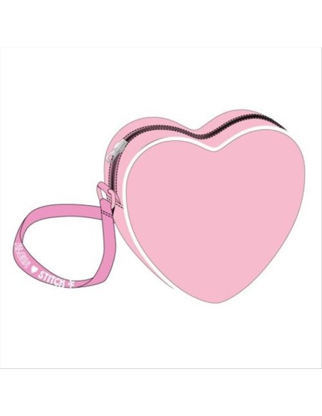 Borsa a tracolla cuore Stitch – 15x14x4 cm, glitterata e irresistibile