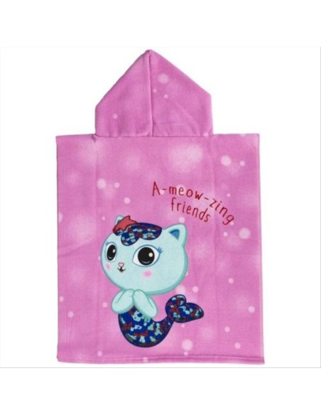 Poncho mare Gabby’s Dollhouse – 55x110 cm, divertimento e coccole dopo