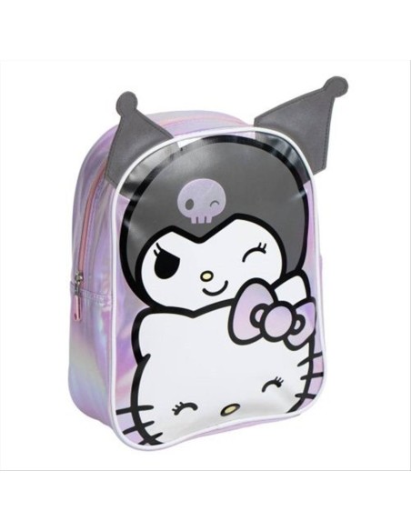 Zaino olografico Kuromi – 26x32 cm, grinta e glitter per ogni giornata