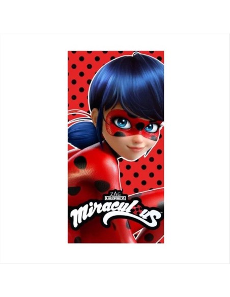 Telo mare in cotone Miracolous Lady bug 70x140cm | Diamante Rosa