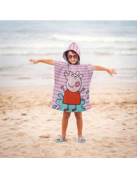 Poncho mare Peppa Pig Sunny Day – 50x115 cm, perfetto per giornate di 