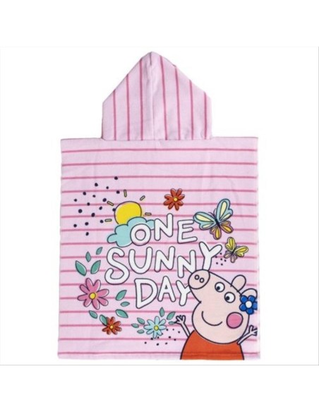 Poncho mare Peppa Pig Sunny Day – 50x115 cm, perfetto per giornate di 