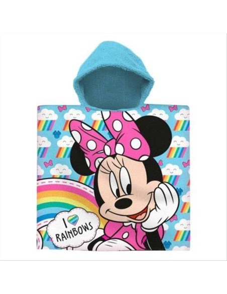 DISNEY Poncho mare MINNIE RAINBOW: asciugati con stile! 🌈 