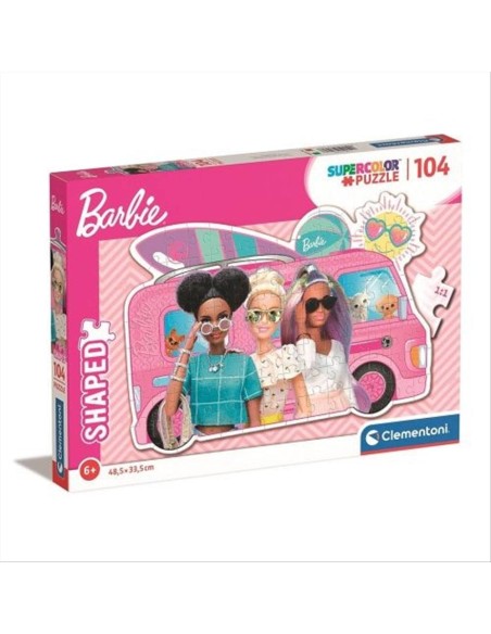 Puzzle 104 pezzi Barbie Pulmino Shaped Supercolor