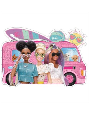 Puzzle 104 pezzi Barbie Pulmino Shaped Supercolor