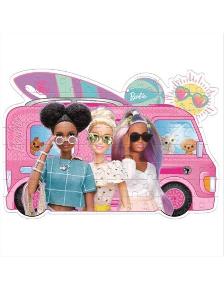 Puzzle 104 pezzi Barbie Pulmino Shaped Supercolor