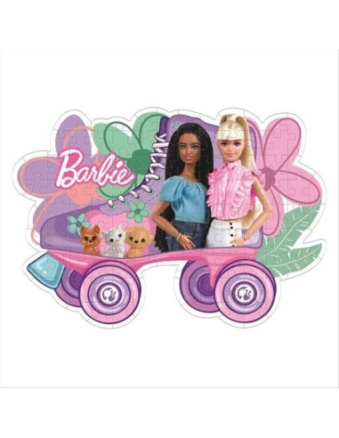 Puzzle 104 pezzi Barbie Pattino shaped Supercolor 
