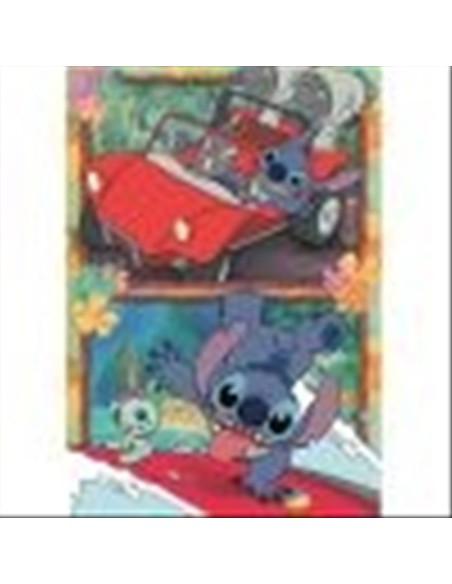 Puzzle 104 pezzi Stitch in auto – Clementoni SuperColor, dai 6 anni