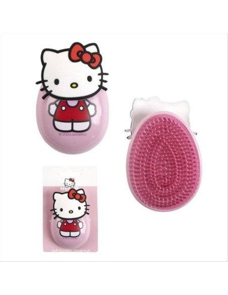 Spazzola per capelli compatta 3D Hello Kitty – 9x7 cm, adorabile e pro