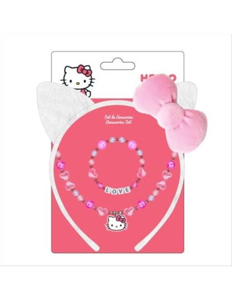 Set gioielli e cerchietto Hello Kitty – 19x13 cm, stile adorabile per 