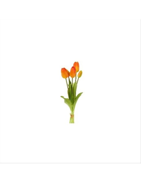 Tulipani S 5 Real Touch Arancio Screziato – Bellezza che Non Sfiorisce