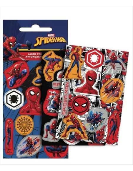 Set stickers olografici 10pz Spiderman | Diamante Rosa