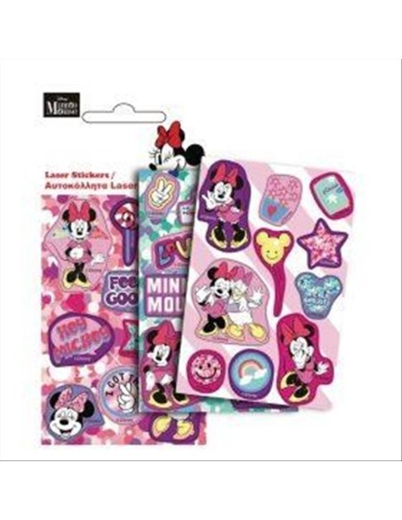 Set stickers olografici 10pz Minnie | Diamante Rosa