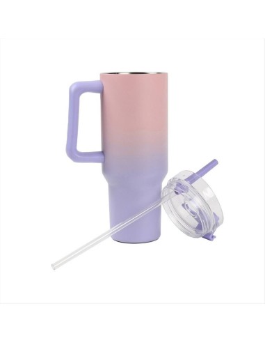 Travel Mug Termica 1,2L Rosa e Lilla 💖 Caldo 10h   Freddo 24h – iDrin