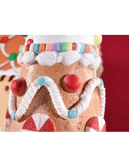 Albero di Natale in Resina Marzapane Glassato con Glitter H67cm 🎄✨