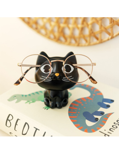 Poggia Occhiali GATTO Nero 🐱🖤 – Portaocchiali Stabile e Decorativo