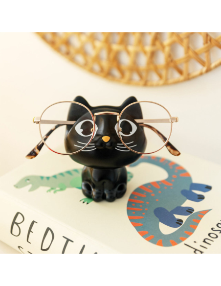 Poggia Occhiali GATTO Nero 🐱🖤 – Portaocchiali Stabile e Decorativo