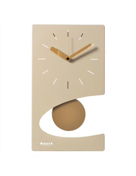 Orologio a Pendolo da Parete Eclipse Crema-Oro – Design Moderno Made i