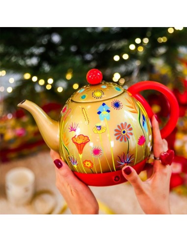 PYLONES Bollitore Elettrico 1L Jardin Fleuri Gold - Eleganza Fiorita c