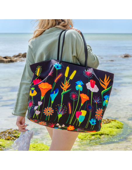 Borsa da Mare Jardin Fleuri 🌼 2 Misure – Colorata, Capiente e Imperdi