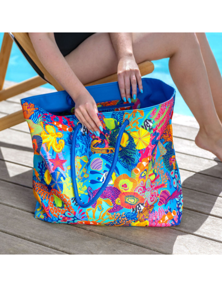Borsa da Mare RÉCIF 🌊 2 Misure – Fantasia Marina E Extra Spazio | Pyl