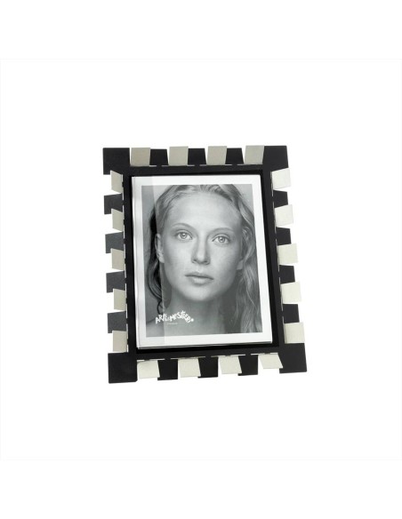 Portafoto VERTIGO 18x23 cm Avorio Nero – Design Intagliato Made in Ita