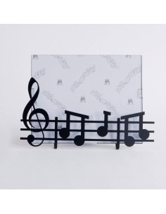 Portafoto MUSICA 17x25 cm Nero – Design Musicale in Ferro Made in Ital