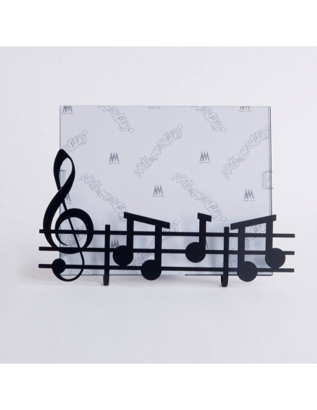 Portafoto MUSICA 17x25 cm Nero – Design Musicale in Ferro Made in Ital