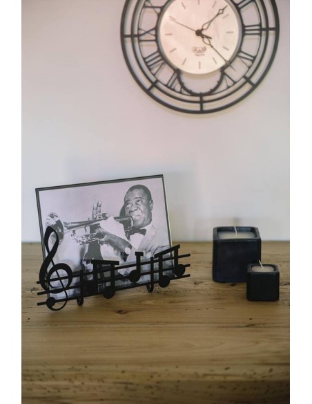 Portafoto MUSICA 17x25 cm Nero – Design Musicale in Ferro Made in Ital