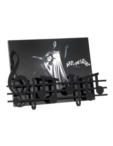 Portafoto MUSICA 17x25 cm Nero – Design Musicale in Ferro Made in Ital