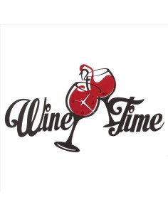 Orologio da Parete WINE TIME Nero Rosso – Design ArtiEMestieri 67x35 c