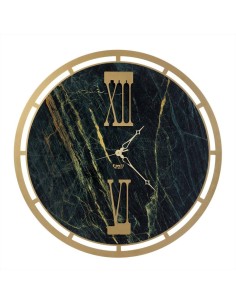 Orologio da Parete MOOD Oro Laccato Vena Oro – 63cm con Effetto Marmo 