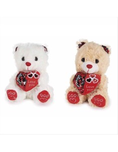 Orsetto con Cuore I love you H21cm - Bianco o Beige (1pz)