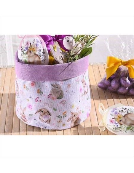 Cestino in Tessuto Coniglietto – Perfetto per la Primavera! 🐇✨