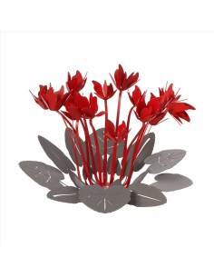 Centro Tavola CICLAMINO Fango-Rosso 38x24 cm – Eleganza Floreale Made