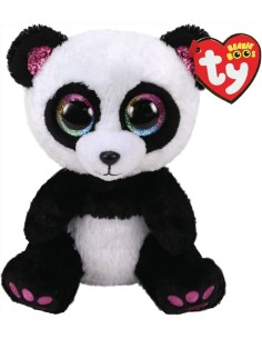Peluche Ty Beanie Boo’s Paris 15cm – Panda Bianco e Nero con Occhi Gli