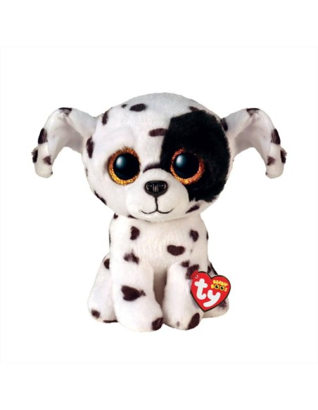 Peluche Ty Beanie Boo’s Luther 15cm – Dalmata Bianco con Occhi Ambrati