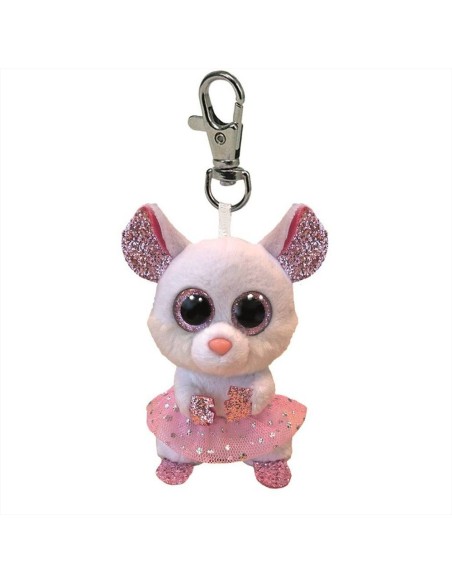 Peluche Ty Beanie Boo's Clips - Nina topolina bianca glitter 8,5cm