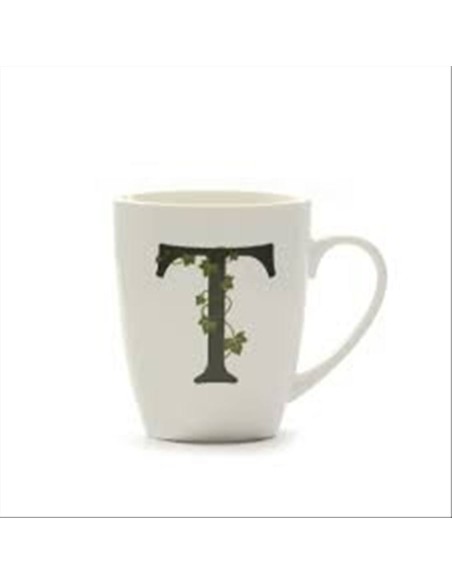 Mug con lettera T Atupertu - La Porcellana Bianca | Diamante Rosa