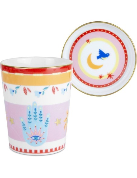 Baci Milano Tazza con piattino e coperchio MANO Mamma mia 