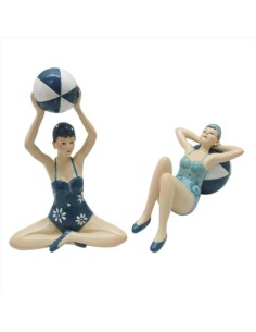 Statuetta bagnante in relax h19cm