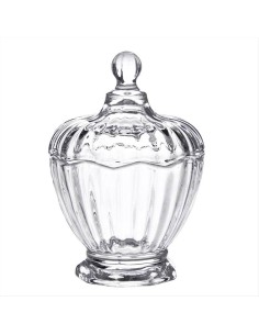 Contenitore portaoggetti in vetro Shabby chic | Diamante Rosa