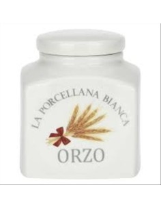 Barattolo decorato Orzo Conserva 0,5 L - La Porcellana Bianca 