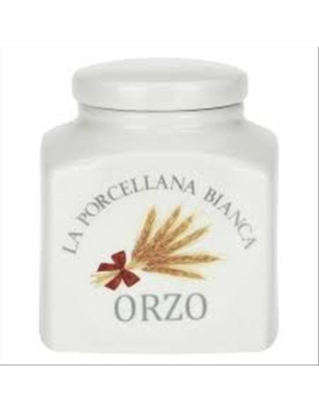 Barattolo decorato Orzo Conserva 0,5 L - La Porcellana Bianca 